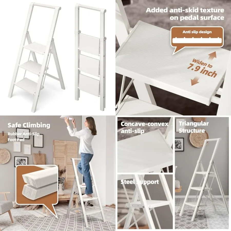 Foldable Aluminum Ladder Handgrip, Anti-Slip Pedal, 330 lbs Capacity, Lightweight and Portable for Home, Kitchen, Office, Garag
Foldable Aluminum Ladder Handgrip, Anti-Slip Pedal, 330 lbs Capacity, Lightweight and Portable for Home, Kitchen, Office, Garag