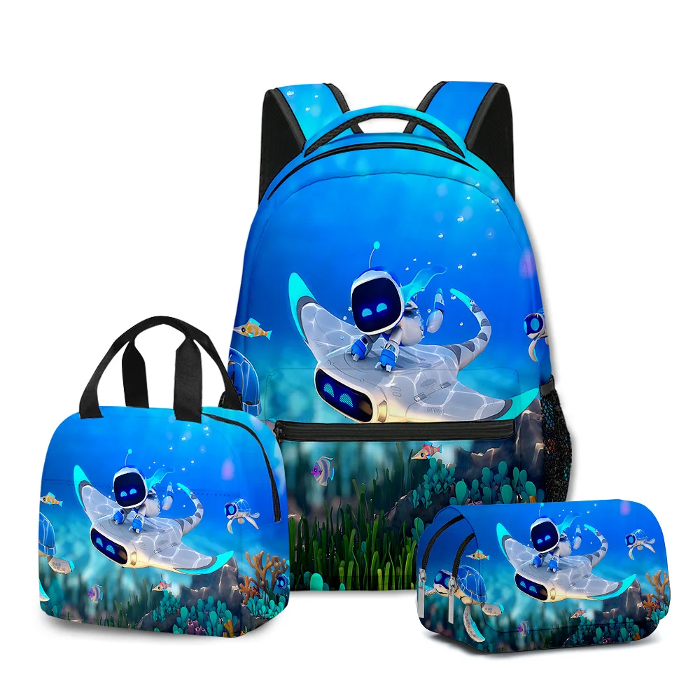 Модная молодежная новинка, новинка, astro bot, 3D принт, 3 шт./компл., студенческие дорожные сумки, рюкзак для ноутбука, рюкзак, сумка для обеда, пенал
Модная молодежная новинка, новинка, astro bot, 3D принт, 3 шт./компл., студенческие дорожные сумки, рюкзак для ноутбука, рюкзак, сумка для обеда, пенал