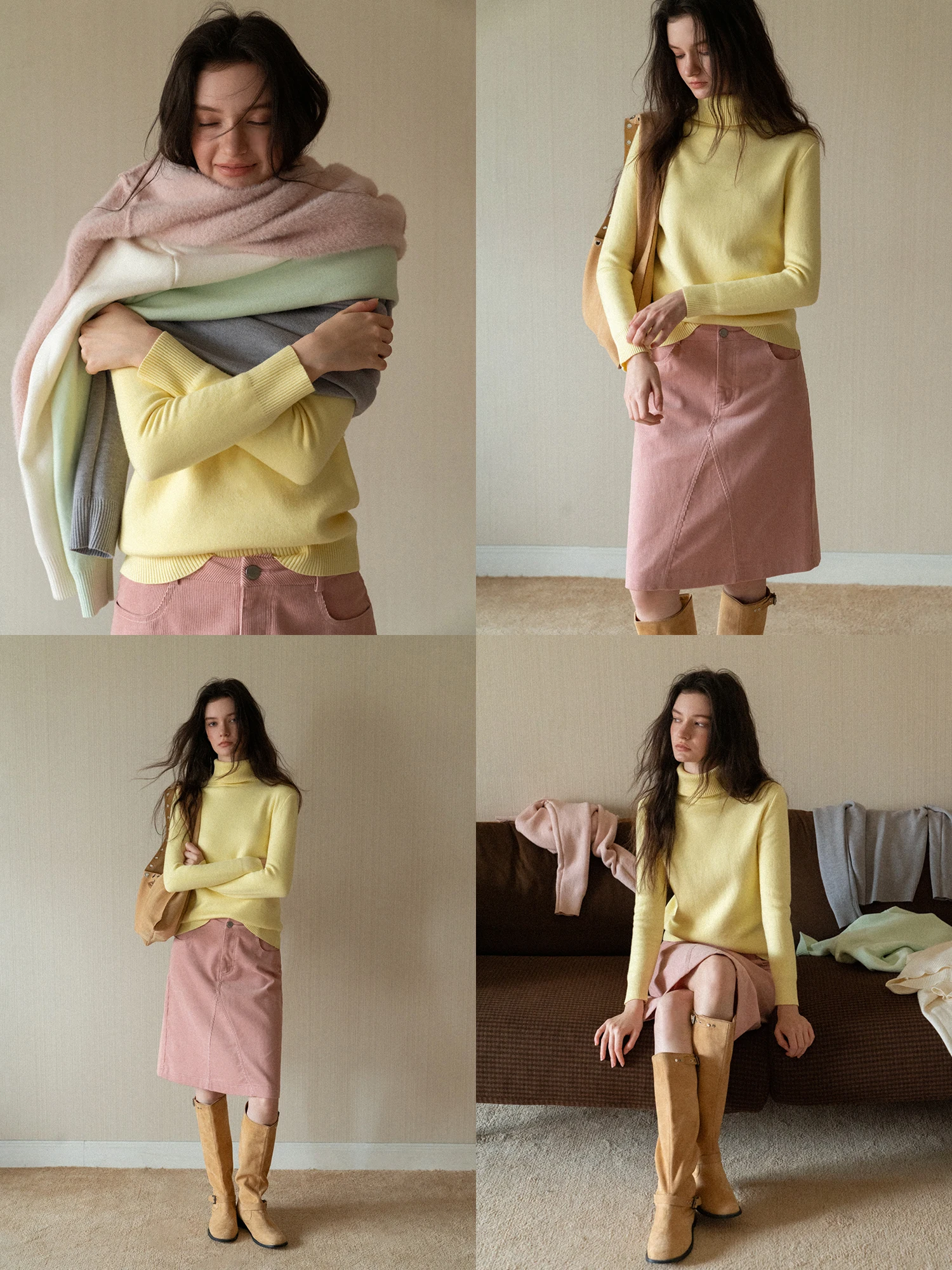 EGGKA Женский зимний облегающий вязаный топ с высоким воротником, однотонный, с длинным рукавом, универсальный, мягкий
EGGKA Женский зимний облегающий вязаный топ с высоким воротником, однотонный, с длинным рукавом, универсальный, мягкий