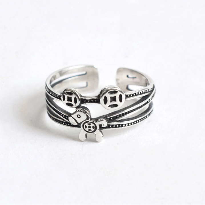 PONYKISS 925 Sterling Silver Horse Copper Coin Geometric Opening Rings for Women Personality Fine Jewelry Trendy Accessories
PONYKISS 925 Sterling Silver Horse Copper Coin Geometric Opening Rings for Women Personality Fine Jewelry Trendy Accessories