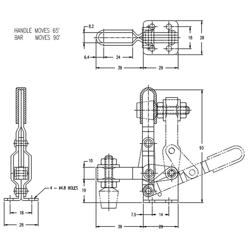 HFIL-4PCS Вертикальный быстросъемный тумблер 102B-220 Ibs Удерживающая способность W Резиновый нажимной наконечник Прочный Простой в использовании
HFIL-4PCS Вертикальный быстросъемный тумблер 102B-220 Ibs Удерживающая способность W Резиновый нажимной наконечник Прочный Простой в использовании