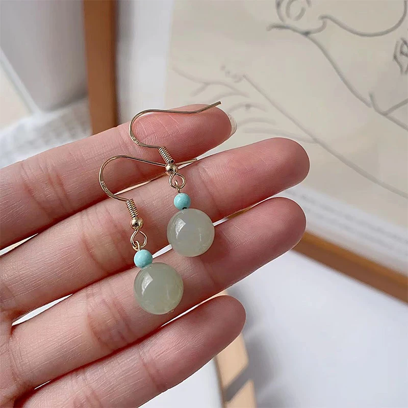 Hetian Jade Earrings Small Versatile Earrings Niche Design Senior Sense of Ancient Style Jade Earrings Girls Gift
Hetian Jade Earrings Small Versatile Earrings Niche Design Senior Sense of Ancient Style Jade Earrings Girls Gift