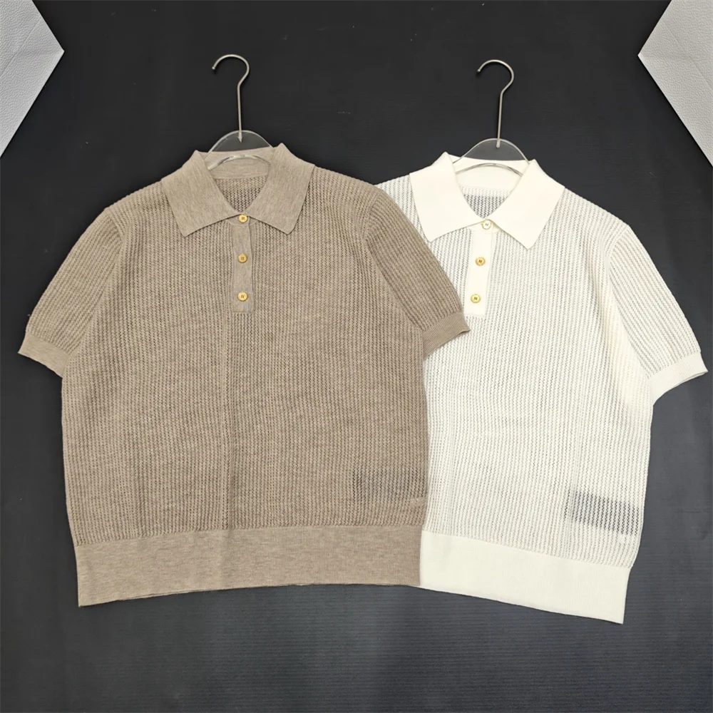 Women's 100 Wool Fashion Hollow T-Shirts and Polos Short Sleeves Top
Women's 100 Wool Fashion Hollow T-Shirts and Polos Short Sleeves Top