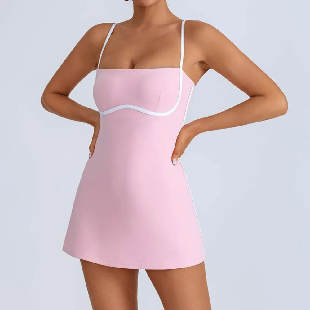 Summer Women Lining Pockets Double Strap Tennis Dress Jumpsuit Female Half-Body Skirt Overalls Woman Outdoors Golf Sportswear
Summer Women Lining Pockets Double Strap Tennis Dress Jumpsuit Female Half-Body Skirt Overalls Woman Outdoors Golf Sportswear