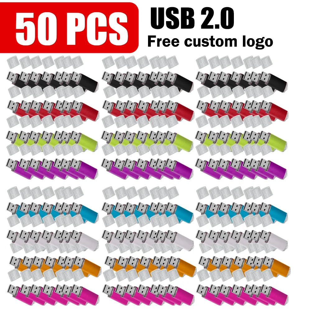 50PCS/lot USB Flash Drives 4GB 2GB 1GB Pendrive Memory Stick 256MB 512MB 32GB 16GB 8GBWholesale Metal Disk USB Free Custom Logo
50PCS/lot USB Flash Drives 4GB 2GB 1GB Pendrive Memory Stick 256MB 512MB 32GB 16GB 8GBWholesale Metal Disk USB Free Custom Logo