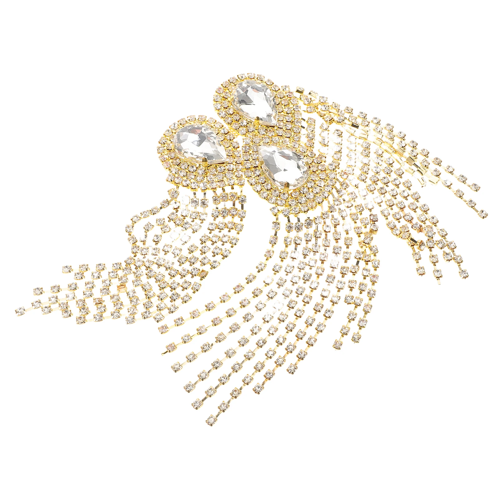 European Diamond Suit Epaulettes Tassel Badge Accessories Men Golden Chain Shoulder Decorations Fashion Elegant Costumes Sewing
European Diamond Suit Epaulettes Tassel Badge Accessories Men Golden Chain Shoulder Decorations Fashion Elegant Costumes Sewing
