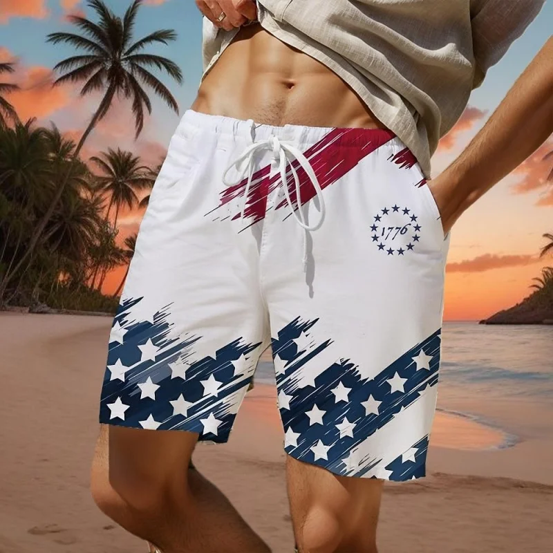 3D Printed Patriotic Print Short Pants For Men American Flag Pattern Board Shorts Summer Beach Casual Loose Sports Swim Trunks
3D Printed Patriotic Print Short Pants For Men American Flag Pattern Board Shorts Summer Beach Casual Loose Sports Swim Trunks
