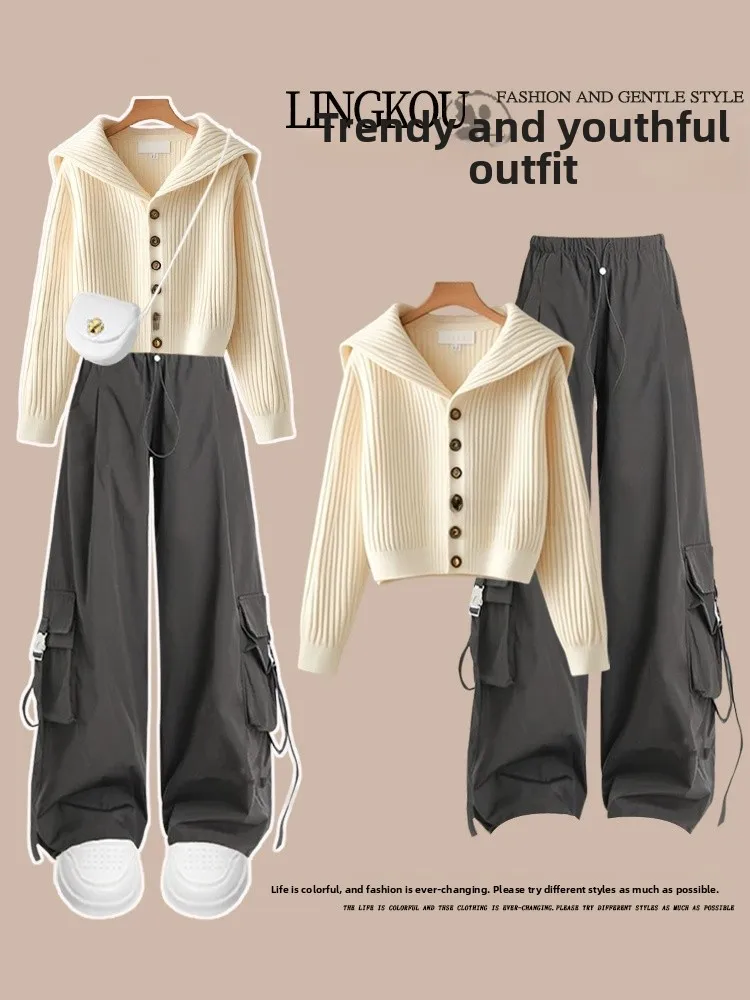 Комплект из двух предметов: вязаный свитер в стиле «маленький аромат» и брюки с высокой талией, широкими штанинами и эффектом похудения, для повседневной носки, осенний, больших размеров
Комплект из двух предметов: вязаный свитер в стиле «маленький аромат» и брюки с высокой талией, широкими штанинами и эффектом похудения, для повседневной носки, осенний, больших размеров