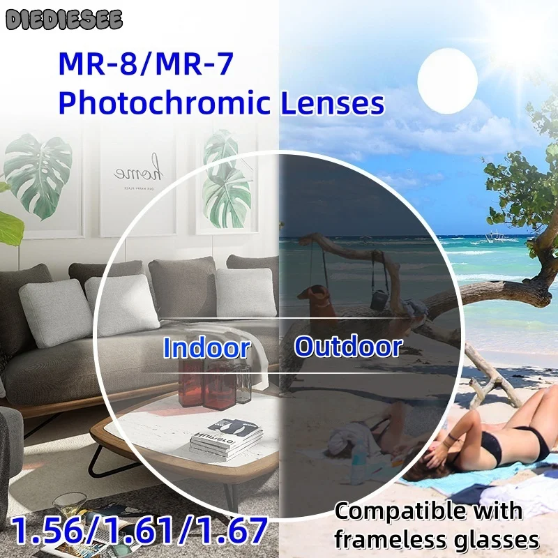 DIEDIESEE MR-8/MR-7 Photochromic Lenses 1.56/1.61/1.67/1.74 Anti Blue Light Non Spherical Optical Prescription Glasses Lenses
DIEDIESEE MR-8/MR-7 Photochromic Lenses 1.56/1.61/1.67/1.74 Anti Blue Light Non Spherical Optical Prescription Glasses Lenses