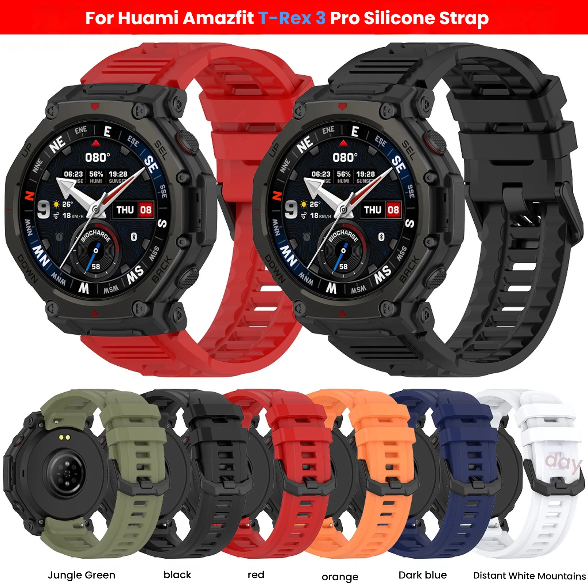 Silicone Strap For Amazfit T-Rex3 Pro Smart Watch WristBandAdjustable Sport Strap Band For Huami T-Rex3 Pro Smart Accessories
Silicone Strap For Amazfit T-Rex3 Pro Smart Watch WristBandAdjustable Sport Strap Band For Huami T-Rex3 Pro Smart Accessories