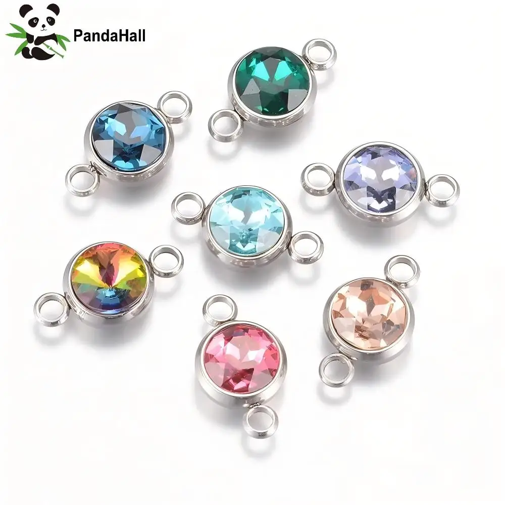 PandaHall 20Pcs K9 Glass Links connectors Faceted with 304 Stainless Steel Findings Flat Round Stainless Steel Color Mixed Color
PandaHall 20Pcs K9 Glass Links connectors Faceted with 304 Stainless Steel Findings Flat Round Stainless Steel Color Mixed Color