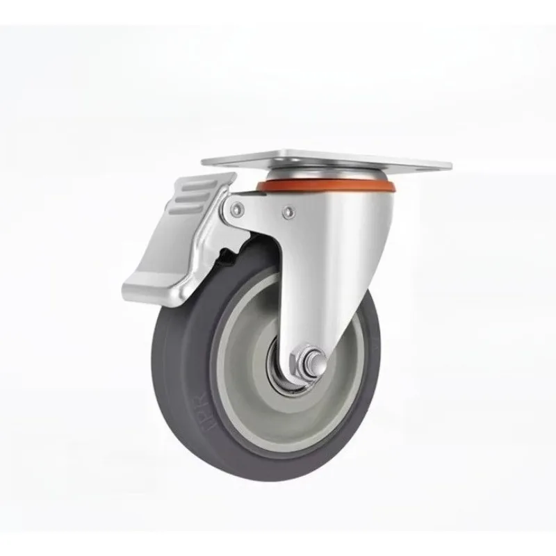 Сверхмощное роликовое колесо 4, 5-дюймовое бесшумное резиновое колесо TPR с тормозом для промышленной ручной тележки на платформе
Сверхмощное роликовое колесо 4, 5-дюймовое бесшумное резиновое колесо TPR с тормозом для промышленной ручной тележки на платформе