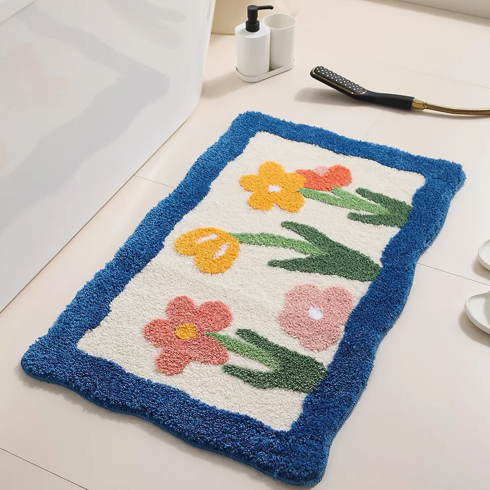 Bathroom floor mat Door mat Bedroom carpet Entry door Flocking small flower high and low hair Bathroom absorbent foot mat
Bathroom floor mat Door mat Bedroom carpet Entry door Flocking small flower high and low hair Bathroom absorbent foot mat