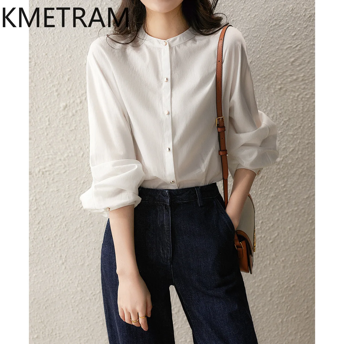 KMETRAM 100% Cotton White Blouse Woman High Quality Long Sleeve Tops for Woman Clothing Summer Women's Shirts 2025 Tops Femme
KMETRAM 100% Cotton White Blouse Woman High Quality Long Sleeve Tops for Woman Clothing Summer Women's Shirts 2025 Tops Femme