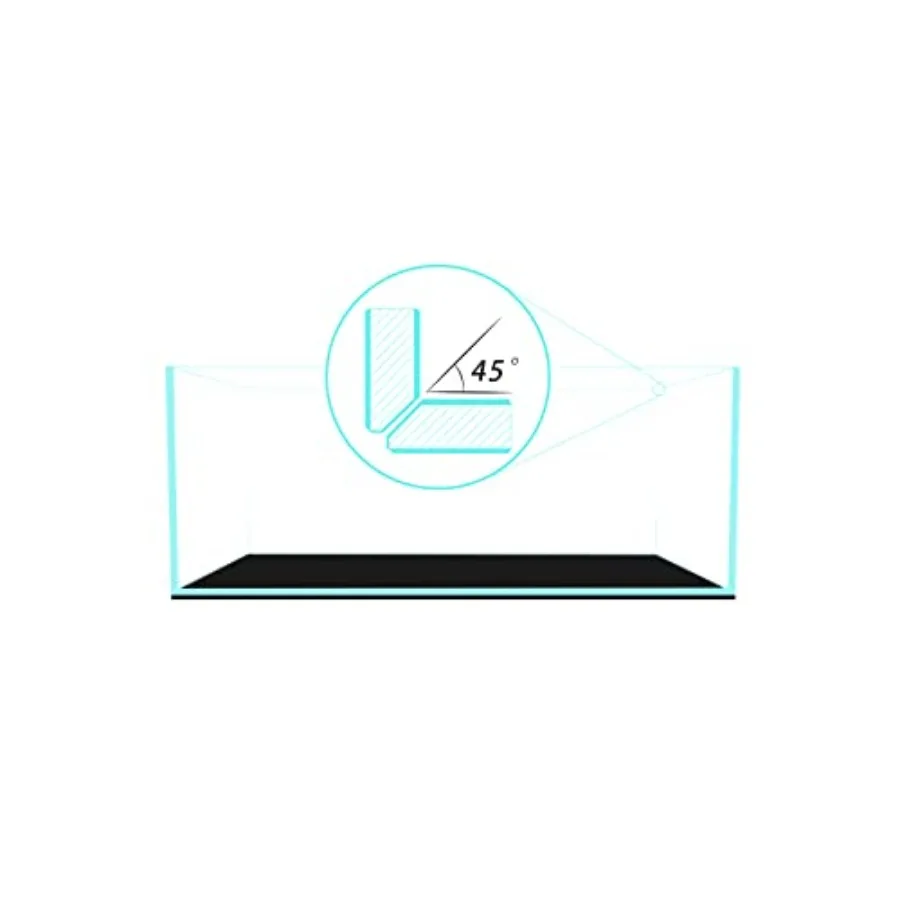 6.4 Gal Shallow Rimless Low Iron Fish Tank Nova Clear Ultra-White 45 Mitered Edges Translucent Glass Anata Series Aquarium with
6.4 Gal Shallow Rimless Low Iron Fish Tank Nova Clear Ultra-White 45 Mitered Edges Translucent Glass Anata Series Aquarium with