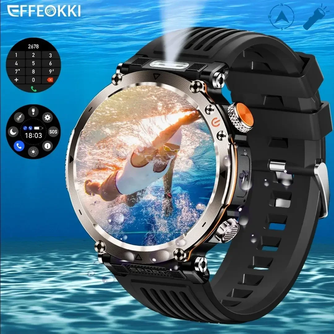 EFFEOKKI Men's Outdoor Watch Fitness Tracker LED Flashlight IP68 Waterproof 600mAh Battery Compass Altitude Monitor 1.7" Screen
EFFEOKKI Men's Outdoor Watch Fitness Tracker LED Flashlight IP68 Waterproof 600mAh Battery Compass Altitude Monitor 1.7" Screen