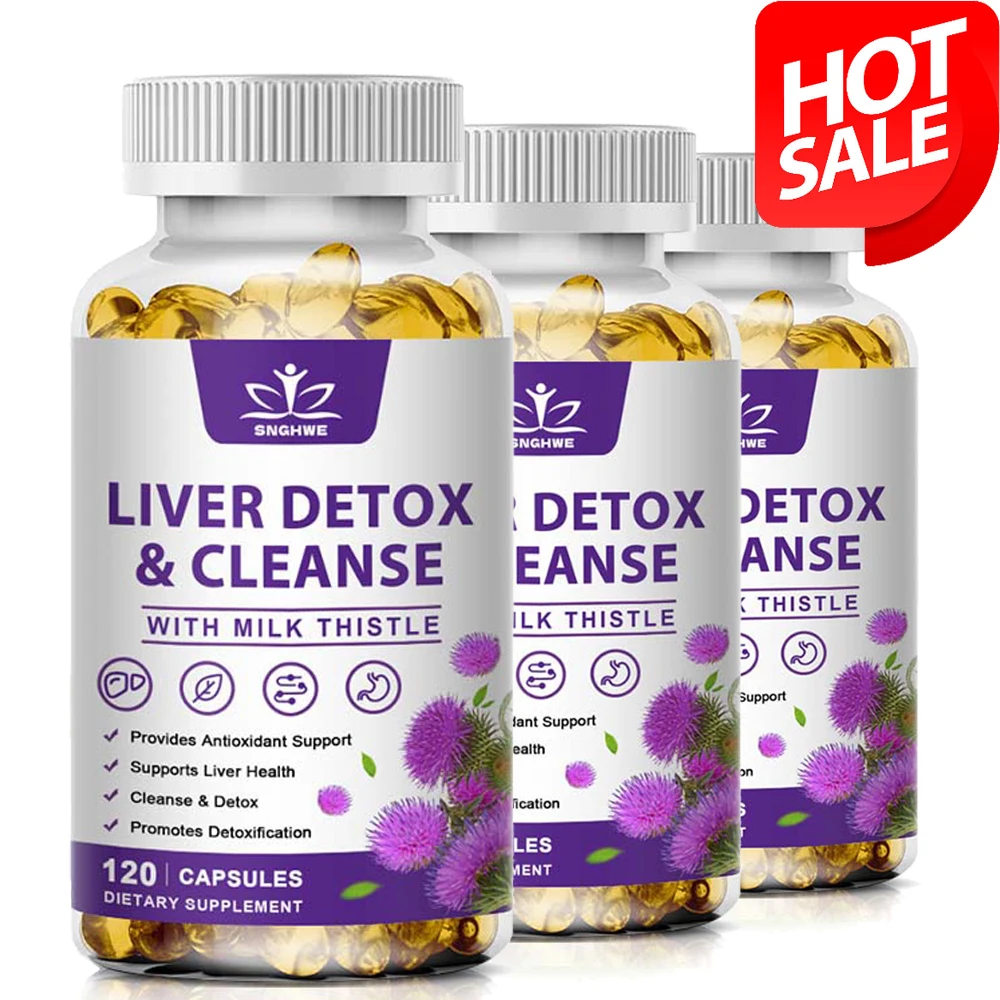 SNGHWE Milk Thistle Liver Detox Capsule Extract,Repair Agent, Digestive And Eliminating Agent For Toxins, Non Transferred Supple
SNGHWE Milk Thistle Liver Detox Capsule Extract,Repair Agent, Digestive And Eliminating Agent For Toxins, Non Transferred Supple