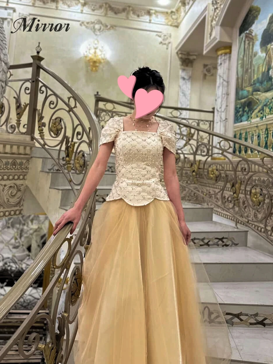 Mirror Dress Elegant Vintage Sweet Champagne Beads Lace A-Line Princess Customize Formal Occasion Prom Dress Evening Party Gowns
Mirror Dress Elegant Vintage Sweet Champagne Beads Lace A-Line Princess Customize Formal Occasion Prom Dress Evening Party Gowns