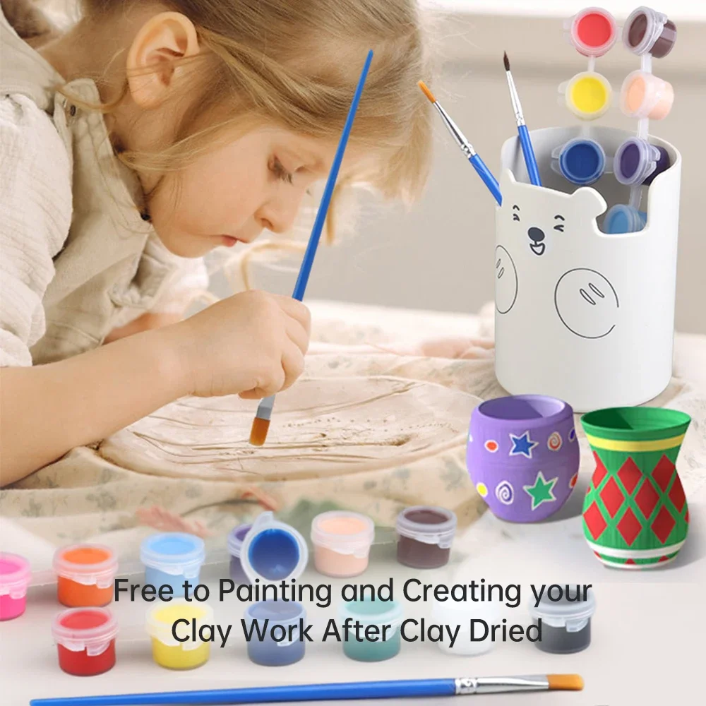 Mini Electric Pottery Wheel Kit for Kids And Adults with Petal Speed Control 4.7" Turntable Detachable Clay Art Wheel for Home U
Mini Electric Pottery Wheel Kit for Kids And Adults with Petal Speed Control 4.7" Turntable Detachable Clay Art Wheel for Home U