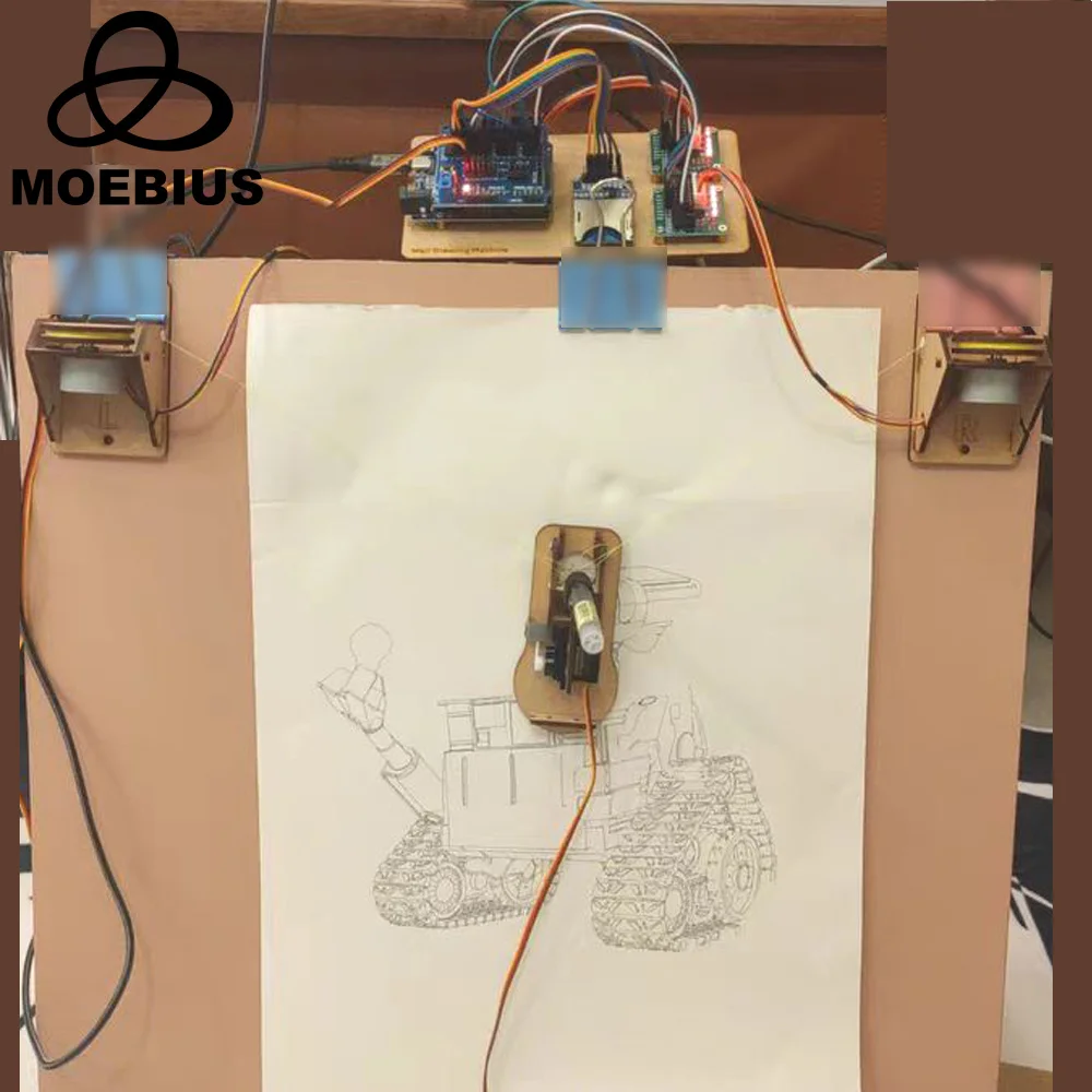Cheapest Open Source Drawing Robot Draw Line Plotter Wall Painting Robotic Maker Project Kit for Arduino
Cheapest Open Source Drawing Robot Draw Line Plotter Wall Painting Robotic Maker Project Kit for Arduino