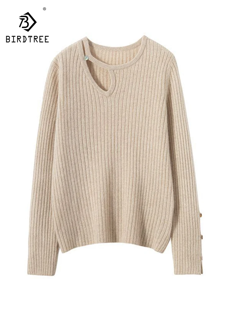 BirdTree, 100%Pure Cashmere Sweaters, Women Long Sleeve Hollow Out, French Warm Slim Knit Pullover, 2024 Autumn Winter T476123QC
BirdTree, 100%Pure Cashmere Sweaters, Women Long Sleeve Hollow Out, French Warm Slim Knit Pullover, 2024 Autumn Winter T476123QC