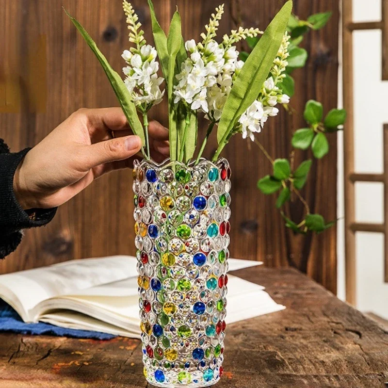Creative Painted Glass Vase Woven Hand-painted Flower Arrangement Living Room Decorations Soft Sample Wedding Ornaments
Creative Painted Glass Vase Woven Hand-painted Flower Arrangement Living Room Decorations Soft Sample Wedding Ornaments