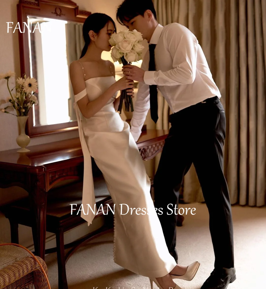 FANAN Korea Elegant Ivory Strapless Short Sleeves Simple Wedding Dresses 웨딩드레스 Sheath Satin Buttons Made Bride Gowns Plus Size
FANAN Korea Elegant Ivory Strapless Short Sleeves Simple Wedding Dresses 웨딩드레스 Sheath Satin Buttons Made Bride Gowns Plus Size