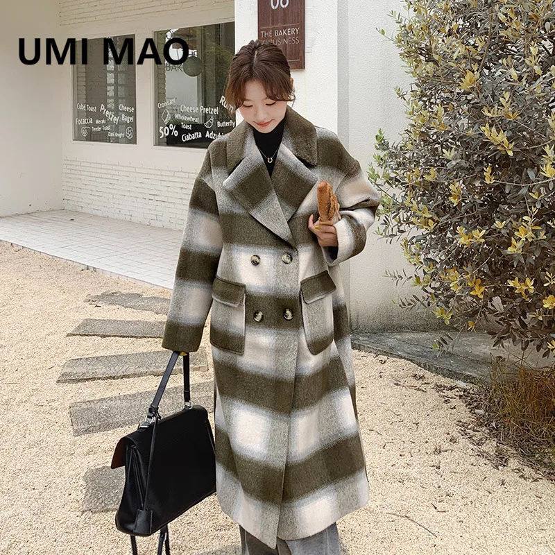 UMI MAO шерстяное пальто, куртка, верхняя одежда, женская зимняя мода, новое длинное повседневное клетчатое женское пальто, куртки Femme Y2K
UMI MAO шерстяное пальто, куртка, верхняя одежда, женская зимняя мода, новое длинное повседневное клетчатое женское пальто, куртки Femme Y2K