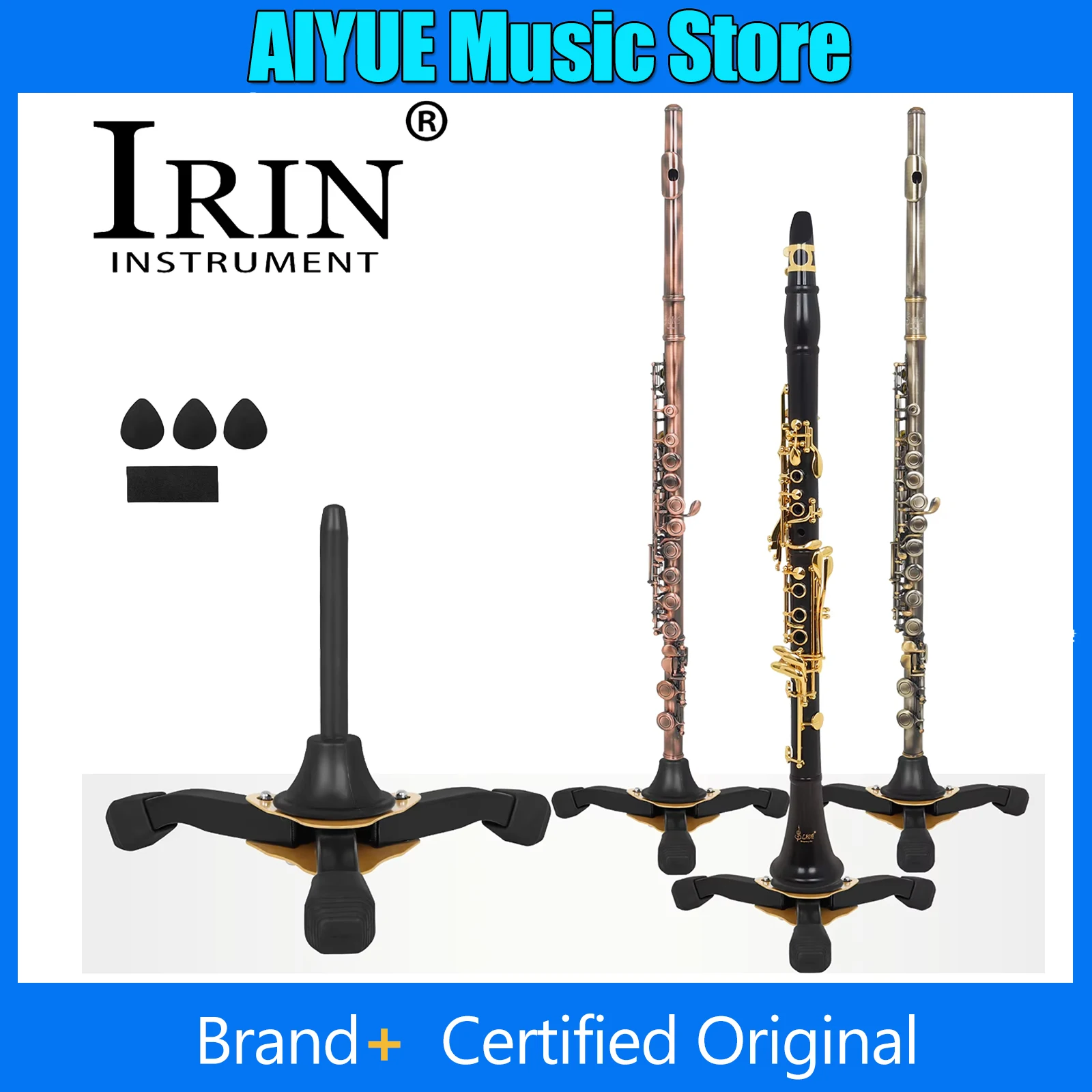 IRIN Flute Clarinet Stands Portable Detachable Folding Ruggedized Triangle Stand Metal Base Woodwind Music Instruments Parts
IRIN Flute Clarinet Stands Portable Detachable Folding Ruggedized Triangle Stand Metal Base Woodwind Music Instruments Parts