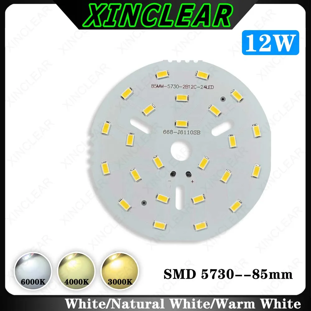 10pcs LED Light Board 12Watt Warm Natural White 36-39V SMD 5730 85mm PCB Lamp Bead Plate+2Pin Line For DIY Spotlights Downlights
10pcs LED Light Board 12Watt Warm Natural White 36-39V SMD 5730 85mm PCB Lamp Bead Plate+2Pin Line For DIY Spotlights Downlights