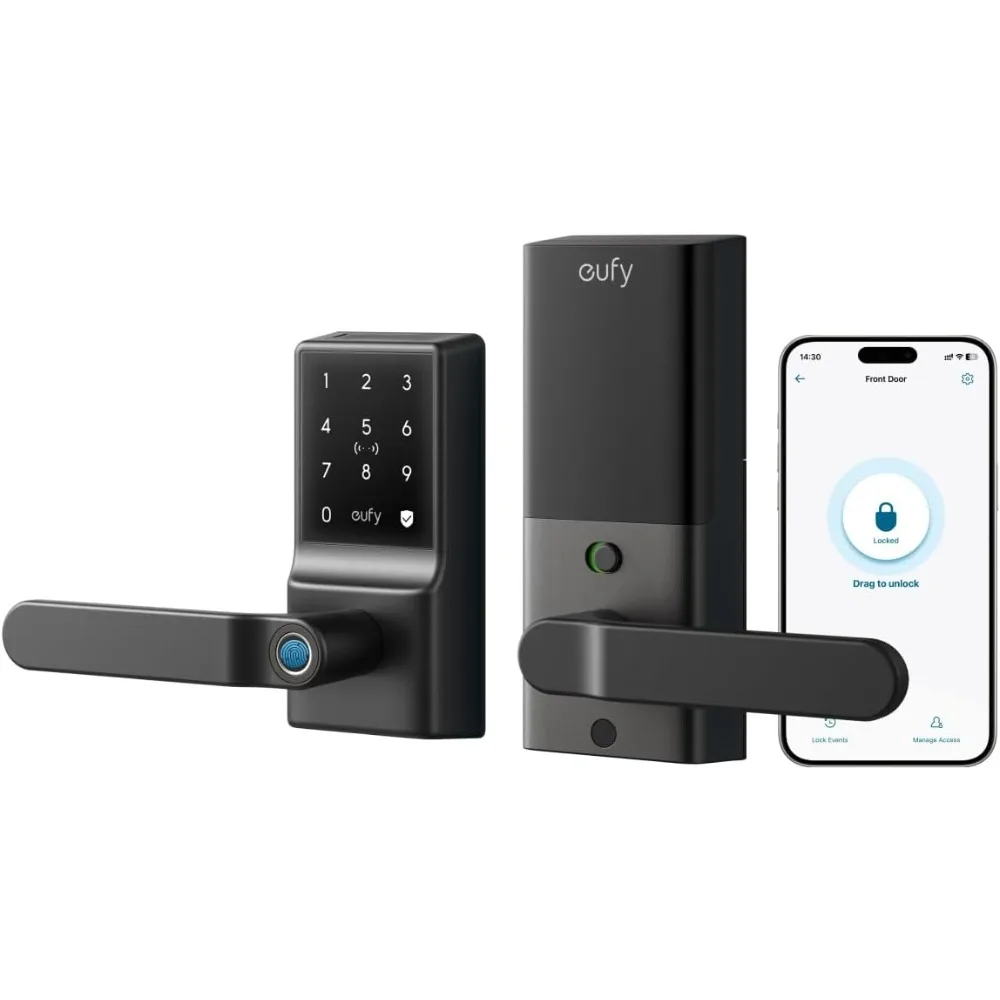 Smart Lock C33, Keyless Fingerprint Door Lock with Handle, Integrated Wi-Fi, Remote Control via App, Biometric Entry Knob
Smart Lock C33, Keyless Fingerprint Door Lock with Handle, Integrated Wi-Fi, Remote Control via App, Biometric Entry Knob