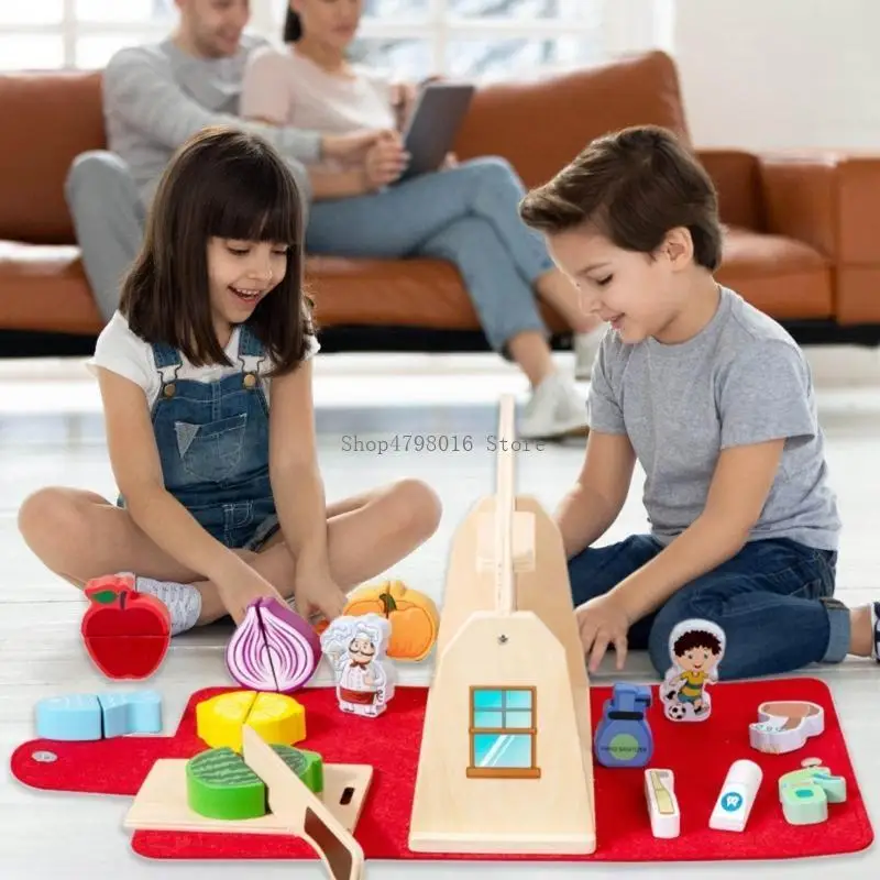 Educational Kitchen Playset for Kindergarten Fruit Vegetable Pretend Cutting Toy
Educational Kitchen Playset for Kindergarten Fruit Vegetable Pretend Cutting Toy