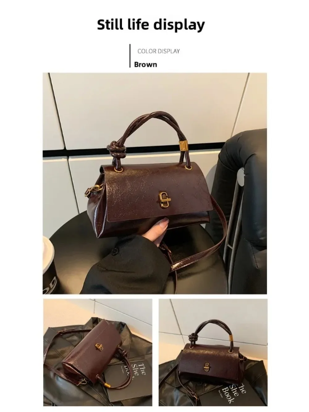 Bag Solid Color Bag Body with Adjustable Shoulder Strap Design Inner Compartment Portable Versatile Messenger Bag
Bag Solid Color Bag Body with Adjustable Shoulder Strap Design Inner Compartment Portable Versatile Messenger Bag