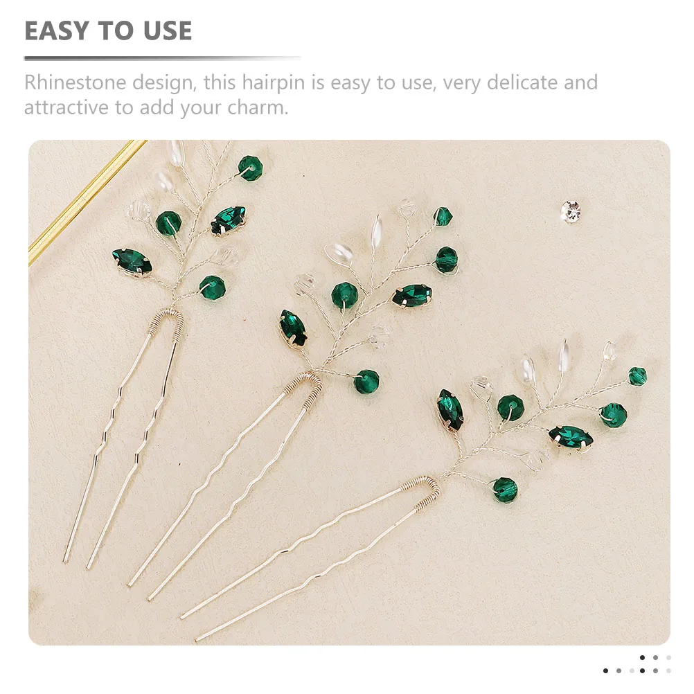 3 pcs Beaded Hair Pins Alloy Rhinestone U-Shaped Hairpin Bridal Wedding Accessories Women Girls Bridesmaid Party Elegant Charm
3 pcs Beaded Hair Pins Alloy Rhinestone U-Shaped Hairpin Bridal Wedding Accessories Women Girls Bridesmaid Party Elegant Charm