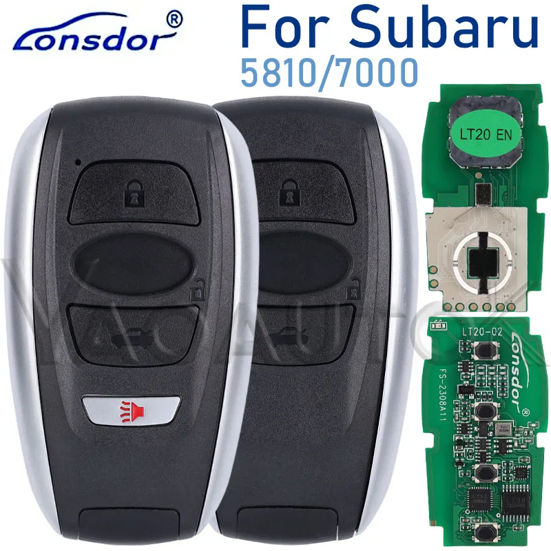 Умный дистанционный ключ Lonsdor для Subaru LT20-02EN 5801 7000, Impreza Fit K518 KH100+ STI WRX Legacy Outback Forester Ascent Crosstrek
Умный дистанционный ключ Lonsdor для Subaru LT20-02EN 5801 7000, Impreza Fit K518 KH100+ STI WRX Legacy Outback Forester Ascent Crosstrek