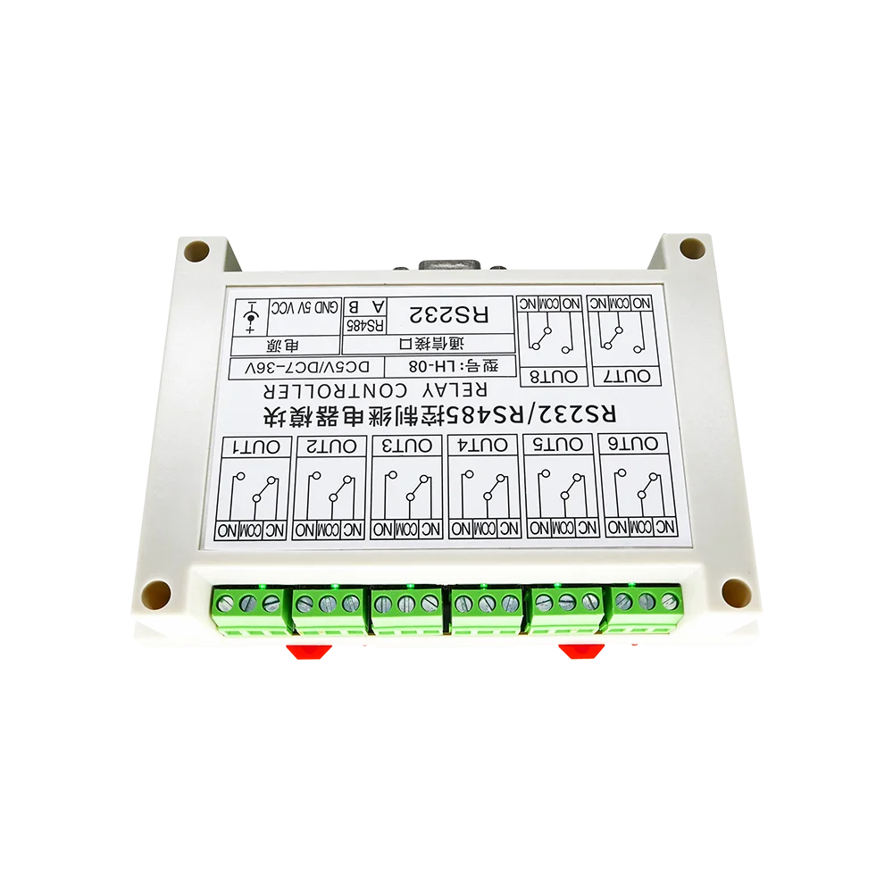 Eight-channel Serial Port Relay Module for RS232/RS485 Computer PLC Control Switch with 8 Channels, MODBUS LH-08
Eight-channel Serial Port Relay Module for RS232/RS485 Computer PLC Control Switch with 8 Channels, MODBUS LH-08