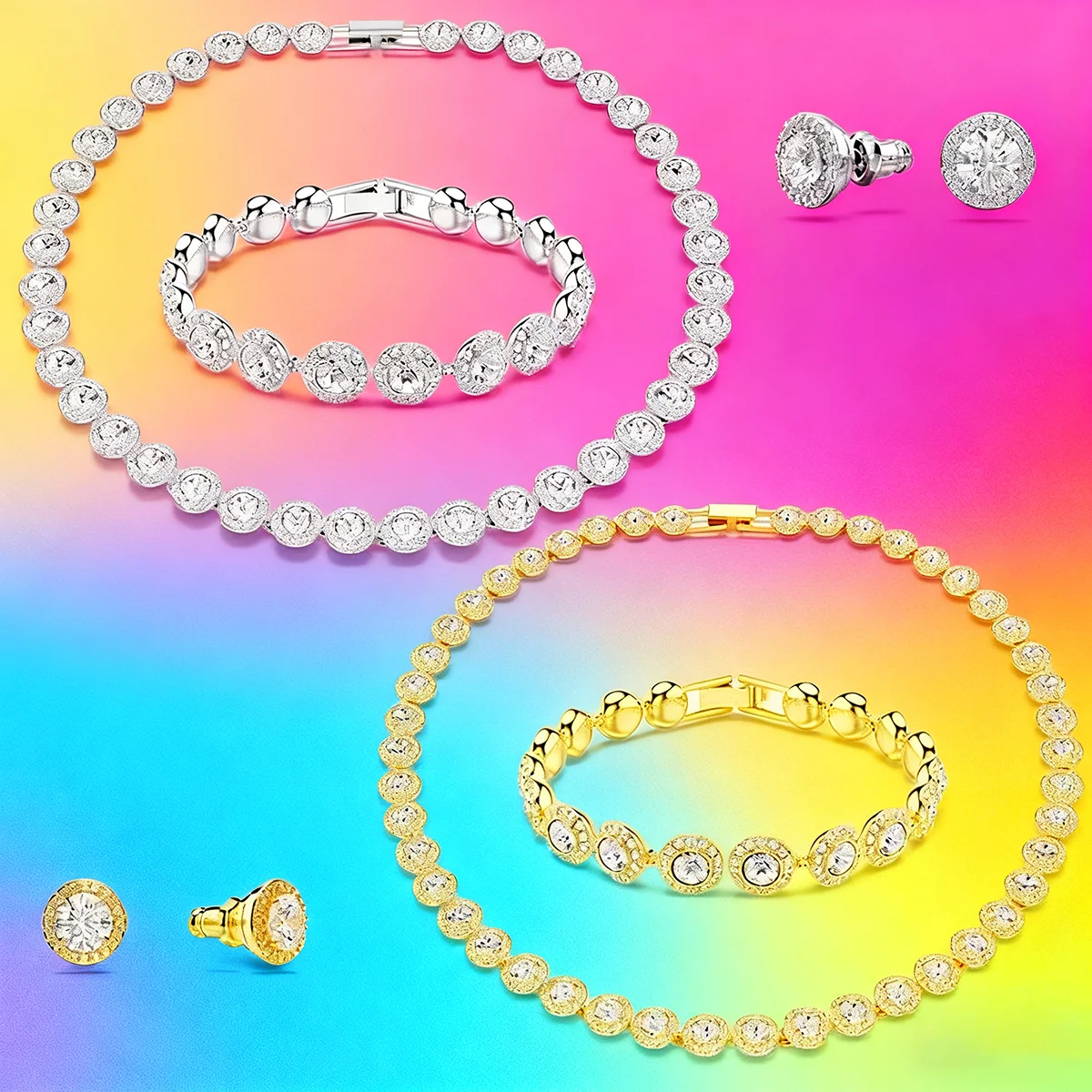 2025 High Quality Ladies Classic Happiness Diamond Round Crystal Necklace Set S925 Silver Gorgeous Jewelry Set
2025 High Quality Ladies Classic Happiness Diamond Round Crystal Necklace Set S925 Silver Gorgeous Jewelry Set