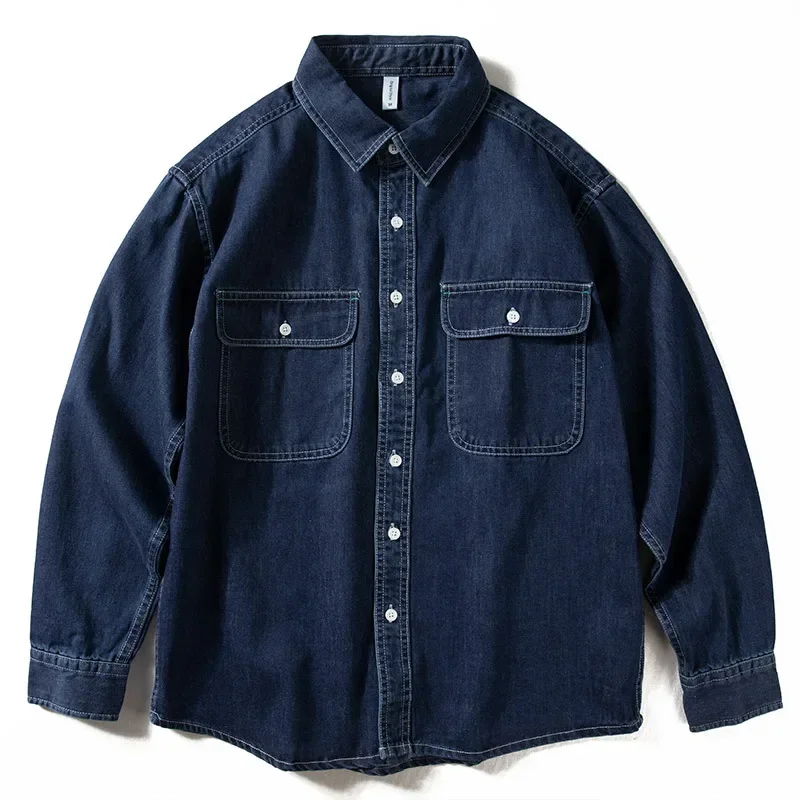 Washed Worn-out Denim Shirt Men's Long Sleeved Loose Casual Shirt Men's Retro Top Men's Coat
Washed Worn-out Denim Shirt Men's Long Sleeved Loose Casual Shirt Men's Retro Top Men's Coat