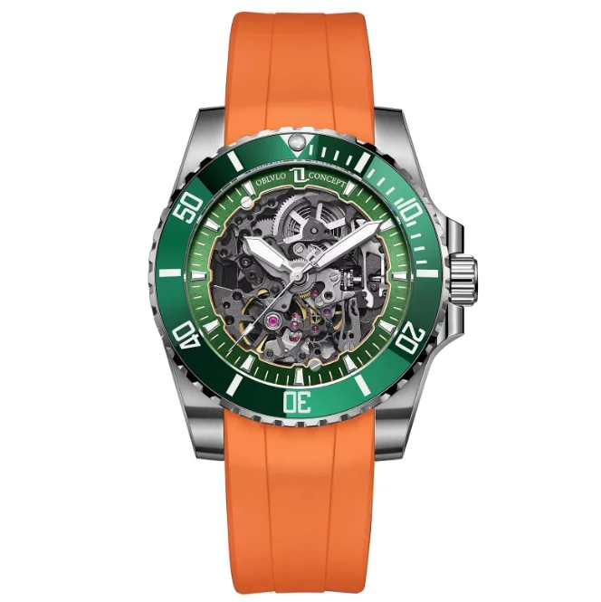 OBLVLO Men Automatic Watch 40MM Mechanical Wristwatch Luminous 20ATM Waterproof Sapphire Ceramic Bezel Skeleton Dial
OBLVLO Men Automatic Watch 40MM Mechanical Wristwatch Luminous 20ATM Waterproof Sapphire Ceramic Bezel Skeleton Dial