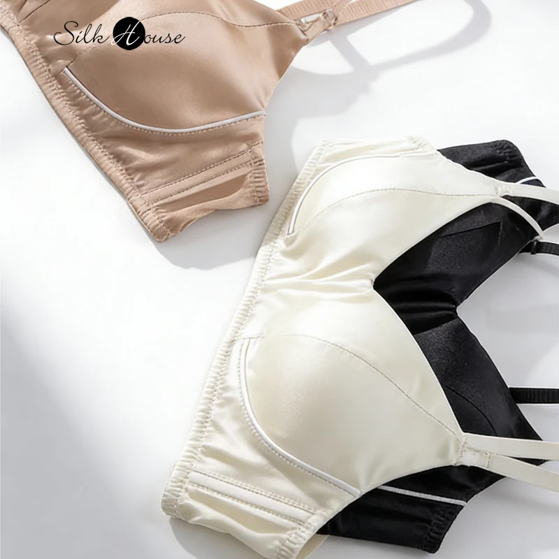 19MM 92%Natural Mulberry Silk Elastic Satin Underwear French Triangular Cup Ultra-thin Female Sexy Skin Friendly Comfortable Bra
19MM 92%Natural Mulberry Silk Elastic Satin Underwear French Triangular Cup Ultra-thin Female Sexy Skin Friendly Comfortable Bra