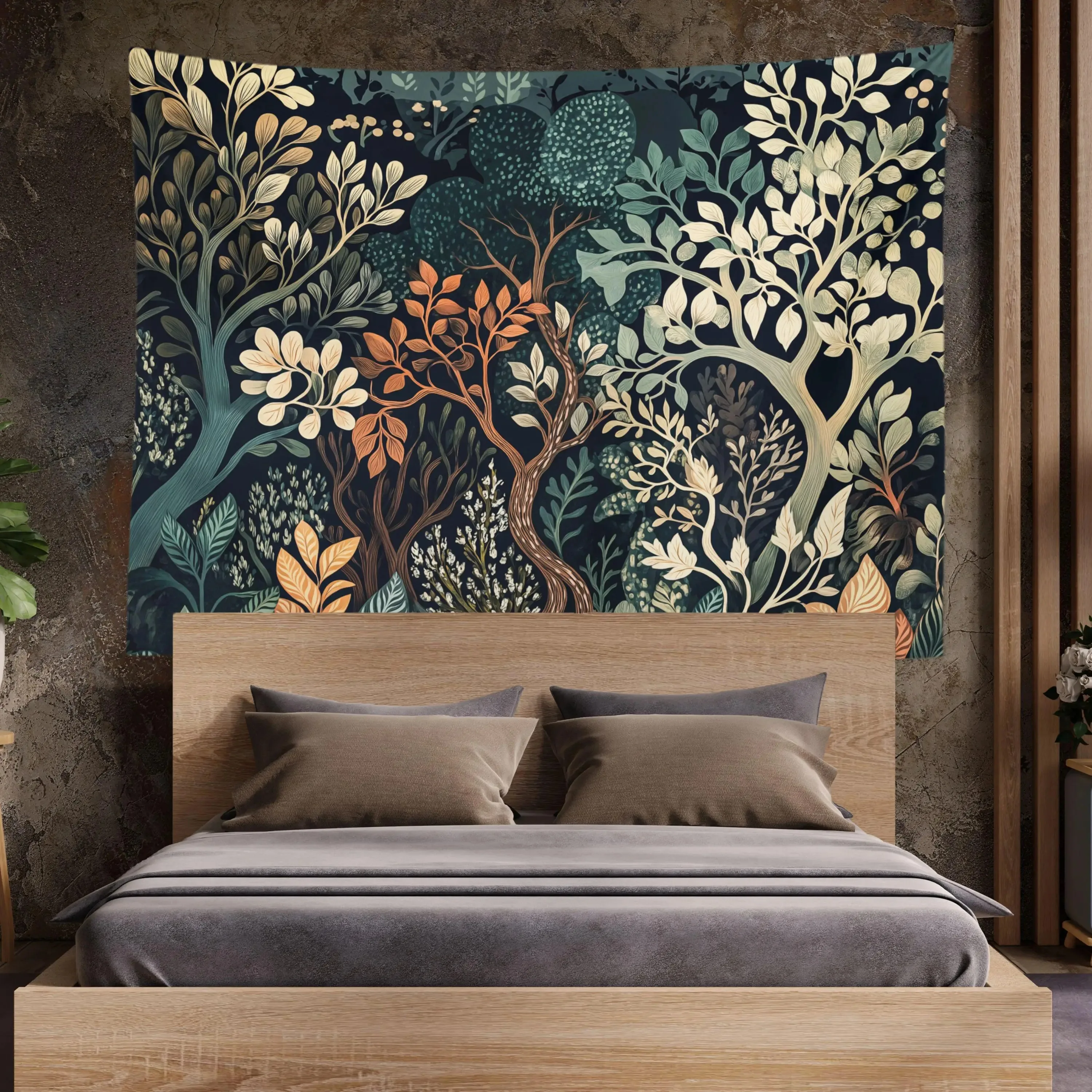 2D Flat Printed Enchanted Forest Leaves Floral Art Tapestry Peach Skin Wall Decor Bedroom Living Room Home Aesthetic Backdrop
2D Flat Printed Enchanted Forest Leaves Floral Art Tapestry Peach Skin Wall Decor Bedroom Living Room Home Aesthetic Backdrop