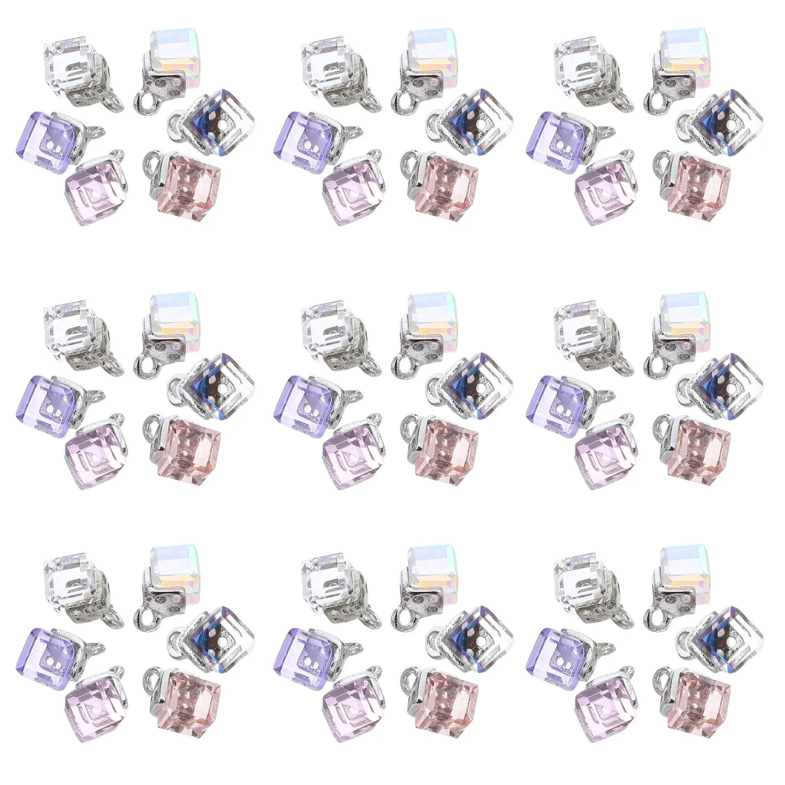 60Pcs Crystal Pendant Charms Cube Beads for Necklace Earrings Bracelet Making Jewelry Findings DIY Jewelry Accessory
60Pcs Crystal Pendant Charms Cube Beads for Necklace Earrings Bracelet Making Jewelry Findings DIY Jewelry Accessory