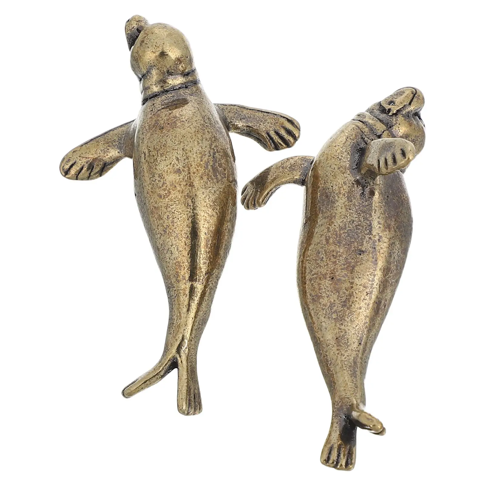 2 Pcs Mini Brass Seal Figurines Vintage Copper naments Desk Decor Marine Small Seals Animal Figures
2 Pcs Mini Brass Seal Figurines Vintage Copper naments Desk Decor Marine Small Seals Animal Figures