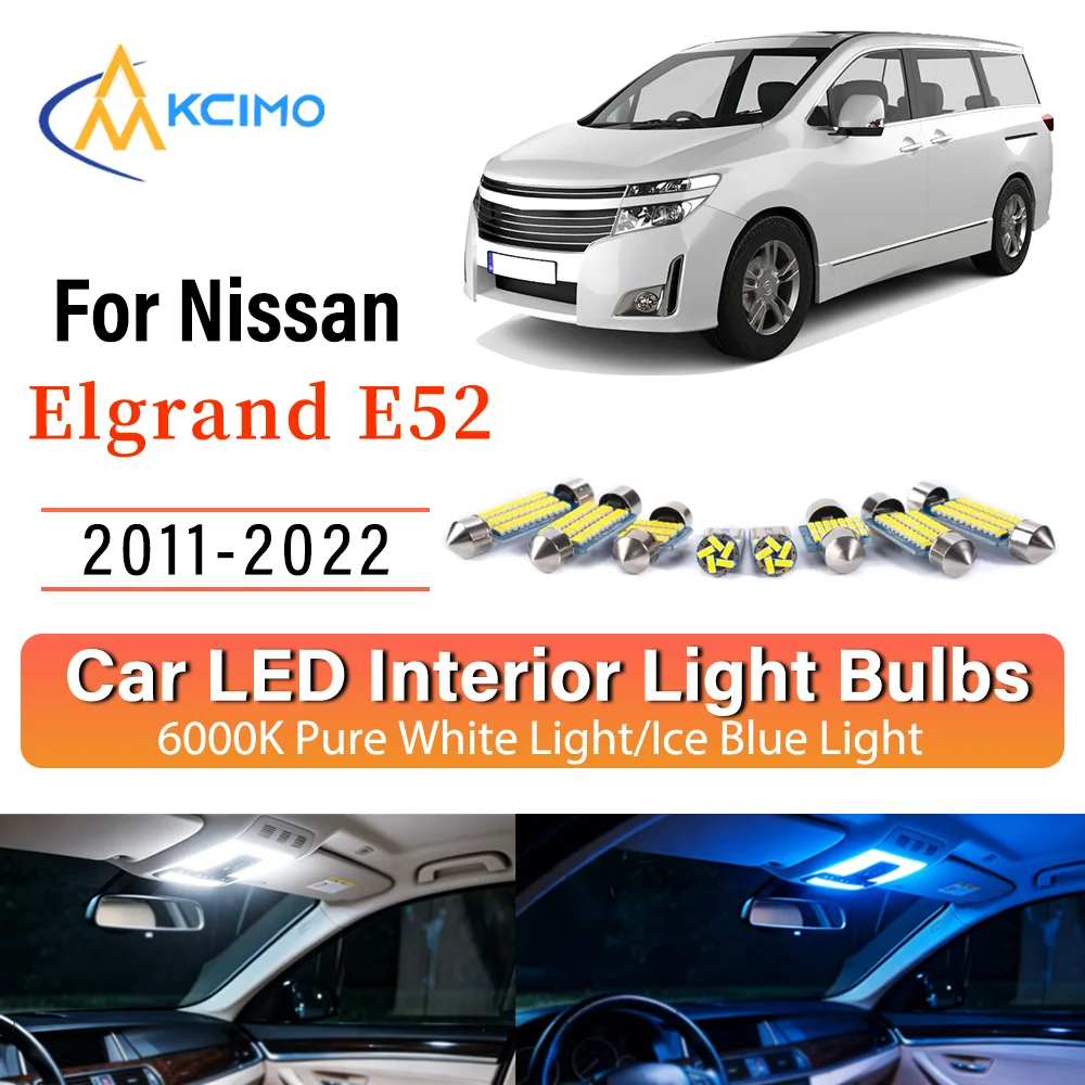 Interior Lighting Kit For Nissan Elgrand E52 2011-2022 LED Bulbs for Dome Map Door Trunk License Plate Light
Interior Lighting Kit For Nissan Elgrand E52 2011-2022 LED Bulbs for Dome Map Door Trunk License Plate Light