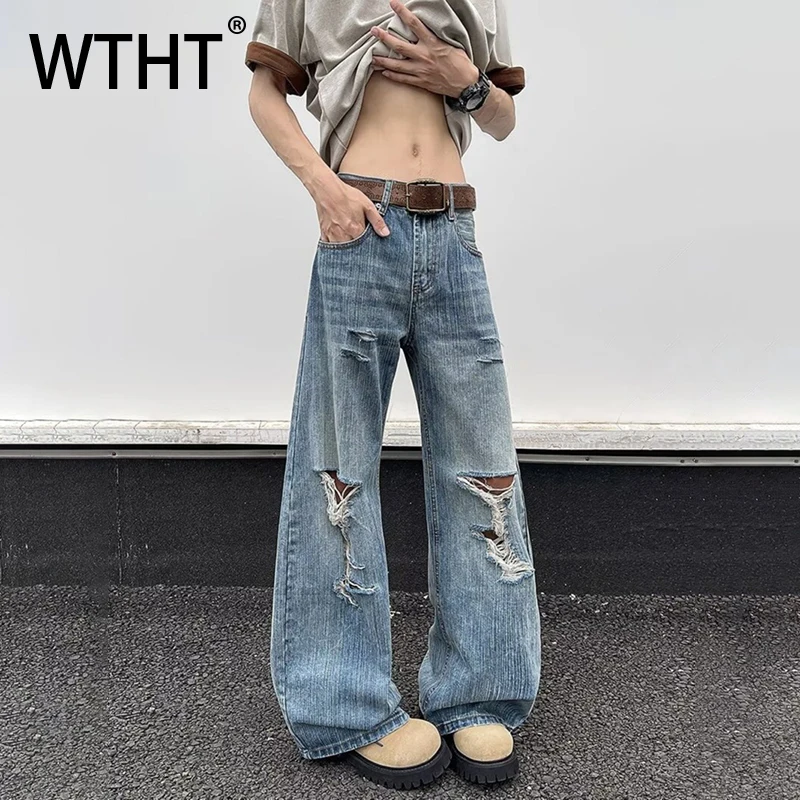 WTHT Vintage Men's Hole Wash Do Old Design Denim Pants Fashion 2026 Summer High-waisted Wide Leg Jeans Male 2A2928
WTHT Vintage Men's Hole Wash Do Old Design Denim Pants Fashion 2026 Summer High-waisted Wide Leg Jeans Male 2A2928