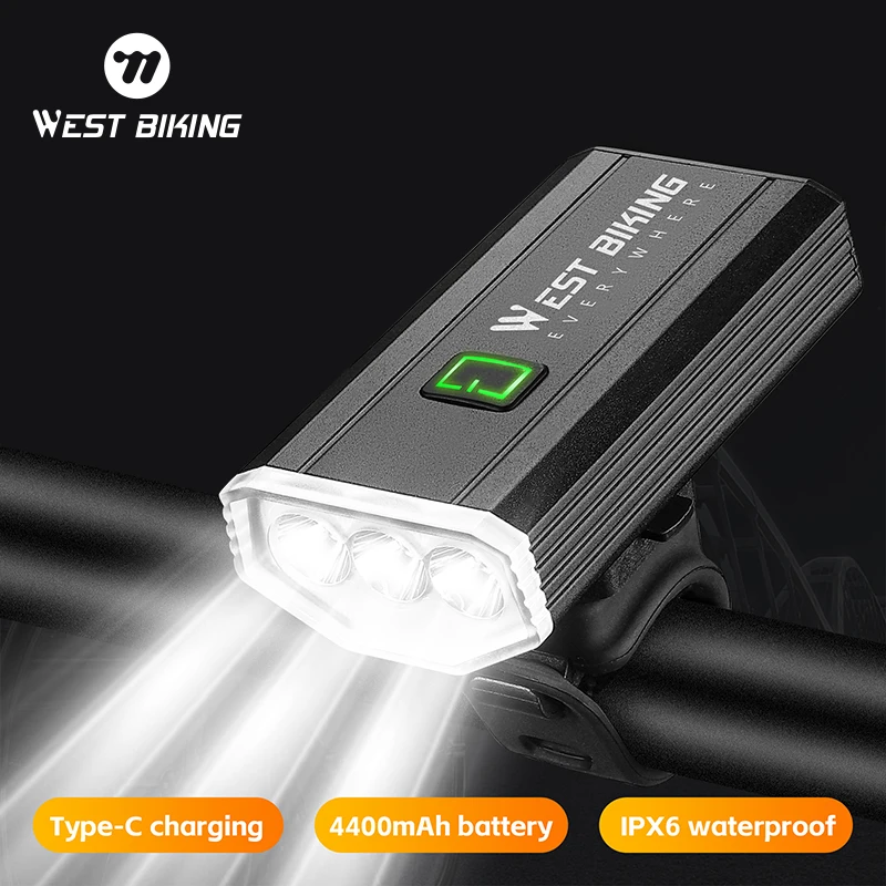 WEST BIKING 1500LM Bike Light Front Lamp Type C Rechargeable Aluminum Alloy High Beam Bicycle Flashlight Cycling Accessories
WEST BIKING 1500LM Bike Light Front Lamp Type C Rechargeable Aluminum Alloy High Beam Bicycle Flashlight Cycling Accessories