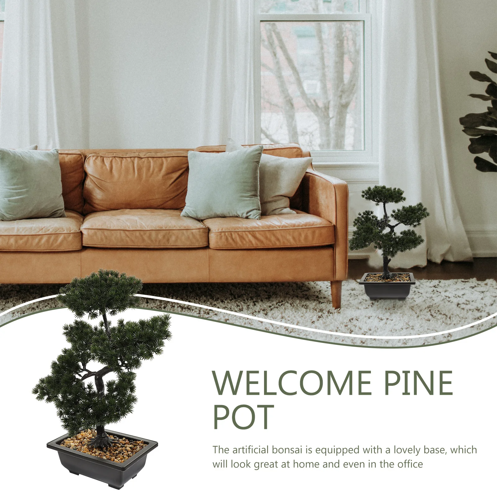 Potted Artificial Bonsai Tree Fake Pine Decor for Indoor Outdoor Spaces Wealth Luck Symbol Low Maintenance Greenery
Potted Artificial Bonsai Tree Fake Pine Decor for Indoor Outdoor Spaces Wealth Luck Symbol Low Maintenance Greenery