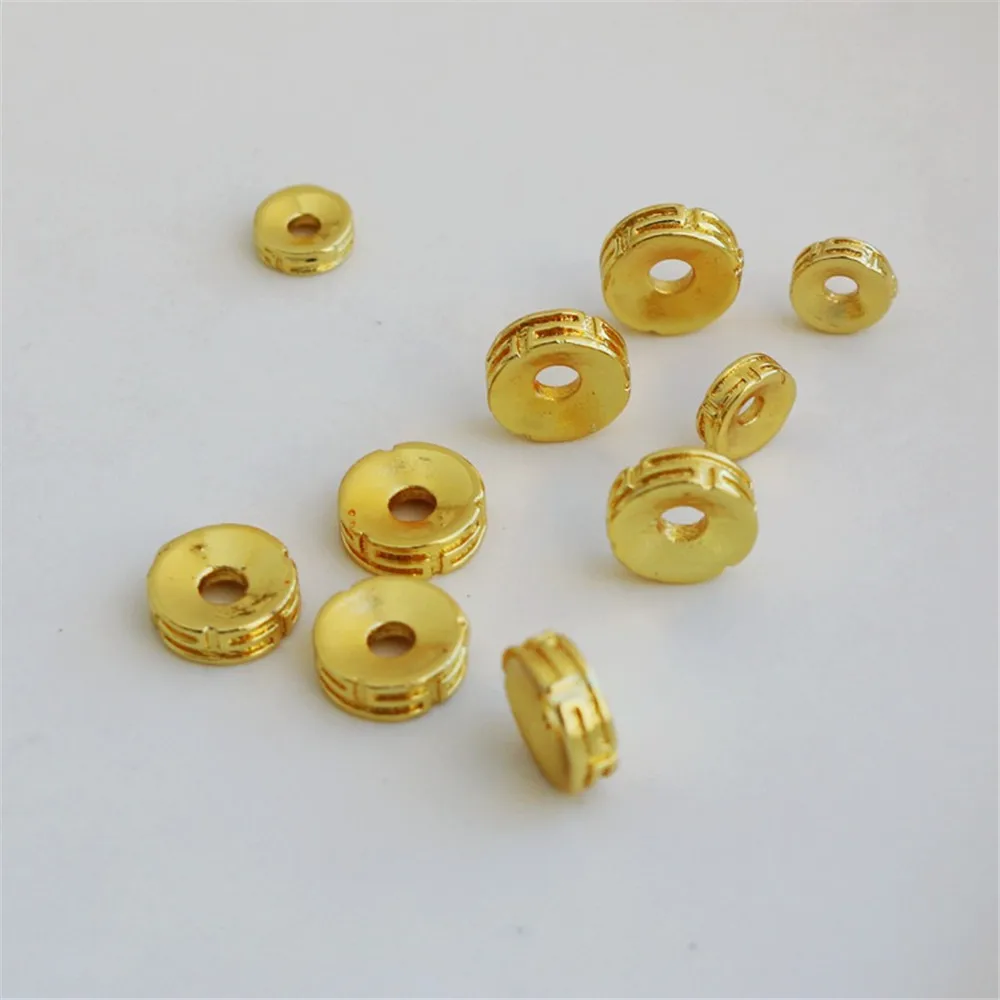 18K Color Beads for DIY, Accessories To Make The Partition of The Wheel, Spacer for Bracelets, Necklaces, Loose Beads, Matching
18K Color Beads for DIY, Accessories To Make The Partition of The Wheel, Spacer for Bracelets, Necklaces, Loose Beads, Matching