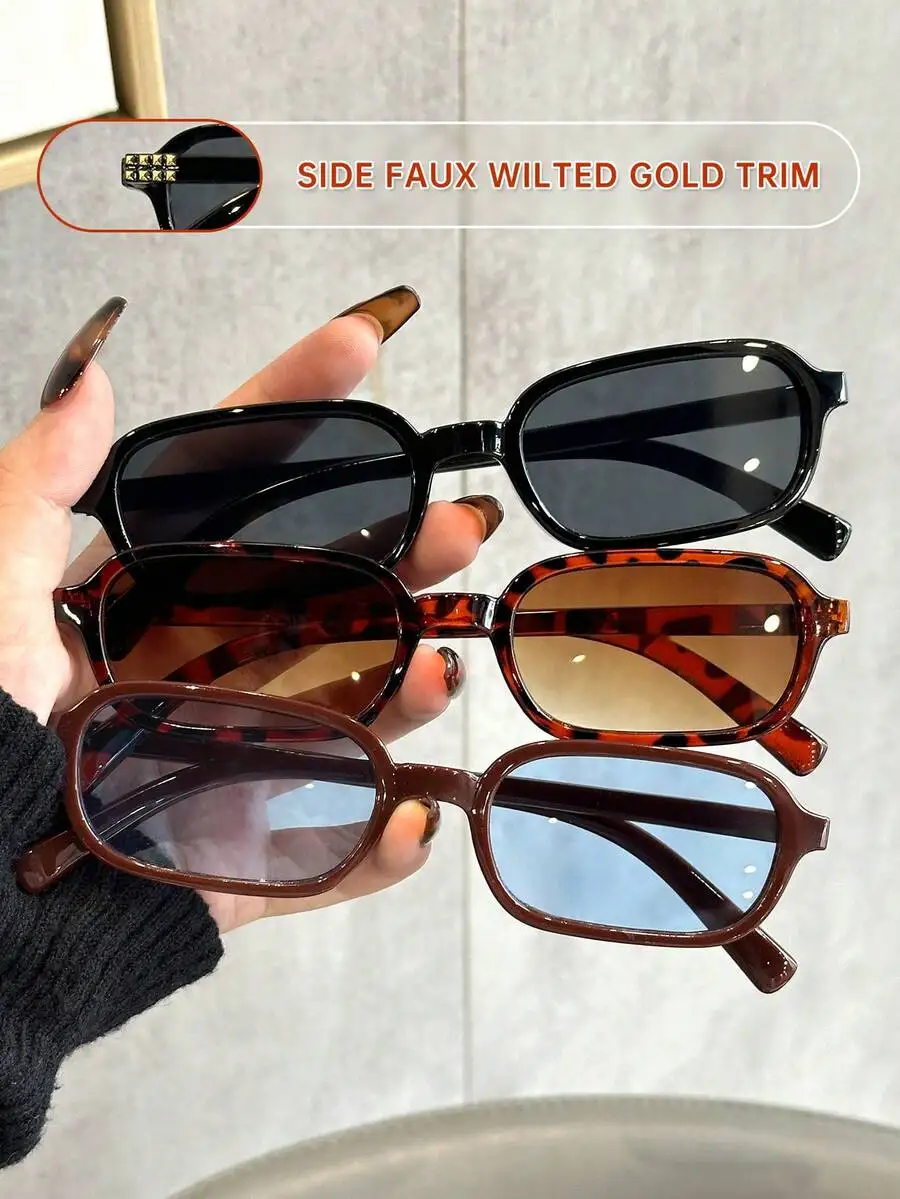 6-Pack Geometric Full-Frame Plastic Sunglasses with Leopard Print & Gold Trim, Multi-Color for Women
6-Pack Geometric Full-Frame Plastic Sunglasses with Leopard Print & Gold Trim, Multi-Color for Women