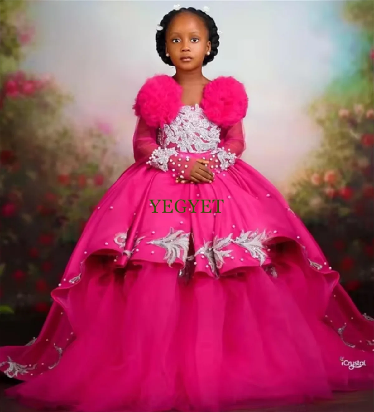 Flower Girl Dress Luxury Beaded For Wedding Ruffles Floral Pageant Gowns Tulle Ball Kids Birthday Gift Dresses Custom Size
Flower Girl Dress Luxury Beaded For Wedding Ruffles Floral Pageant Gowns Tulle Ball Kids Birthday Gift Dresses Custom Size